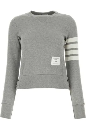 Thom Browne Four-bar stripe cotton sweatshirt