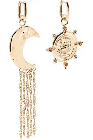 Paco rabanne Sun Date Medal and Moon earrings
