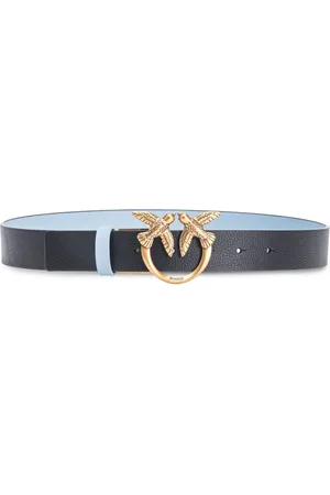 Pinko Love-Birds-motif leather belt