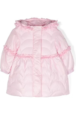 MONNALISA Ruffle-trim hooded coat