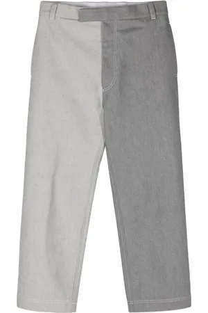 Thom Browne Two-tone straight-leg jeans
