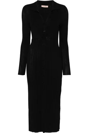 Twin-Set Ribbed-knit maxi dress