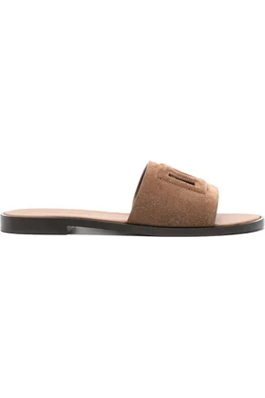 Dolce & Gabbana Cut-out-logo suede sandals