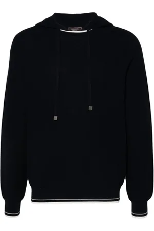 PESERICO SIGN Striped-edge hoodie