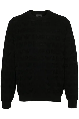 Emporio Armani Link-stitch wool sweater