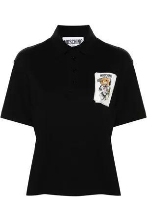 Moschino Teddy bear-print polo top