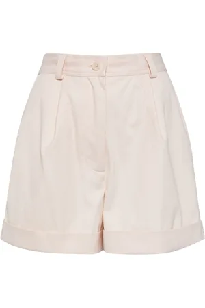 Maison Kitsuné Pleated rolled-hem shorts