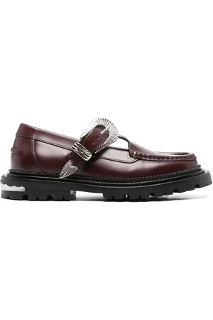 TOGA PULLA Side-buckle 40mm leather loafers
