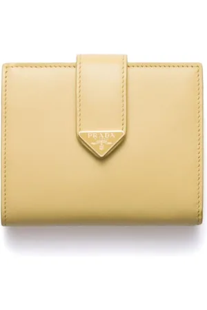 Prada Small logo-plaque leather wallet