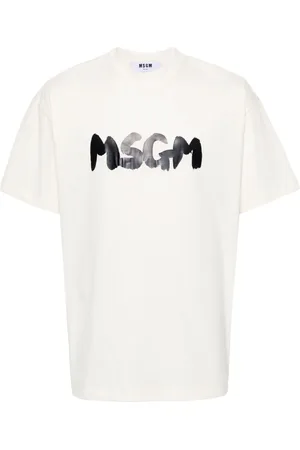 Msgm Brushstroke-logo T-shirt
