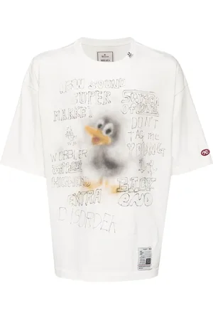 Maison Mihara Yasuhiro Printed distressed t-shirt