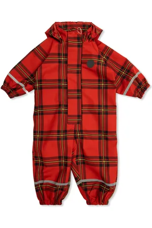 Mini Rodini Tartan-print romper