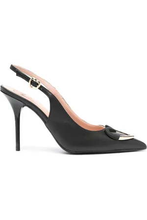 Moschino 100mm heart-appliqu?? slingback pumps