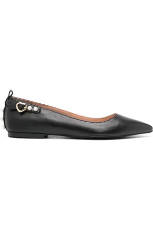 Moschino Faux-pearl detail ballet flats