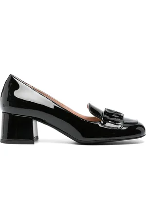 Moschino 50mm logo-plaque pumps