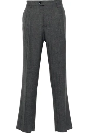 Etro Striped pleated trousers