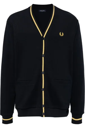 Fred Perry Logo-embroidered button-up cardigan