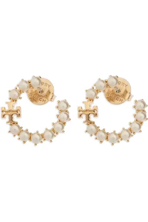 Tory Burch Kira pearl hoop earring