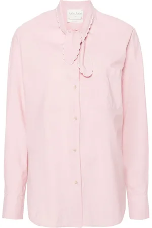 FORTE FORTE Pussy-bow collar poplin shirt