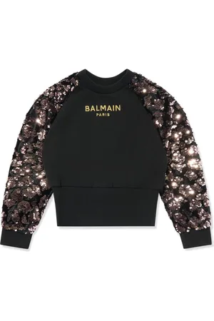Balmain Sequin-embellished cotton sweatshirt