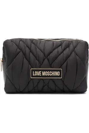 Moschino Logo-plaque makeup bag