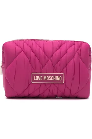 Moschino Logo-plaque makeup bag