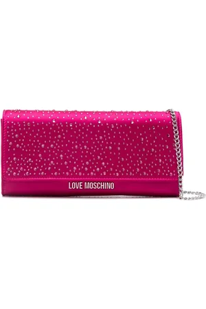 Moschino Logo-lettering clutch bag