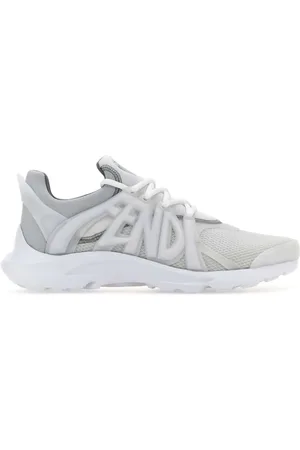 Fendi Tag lace-up panelled sneakers