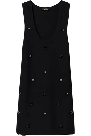 Twin-Set Stud-embellished knitted dress
