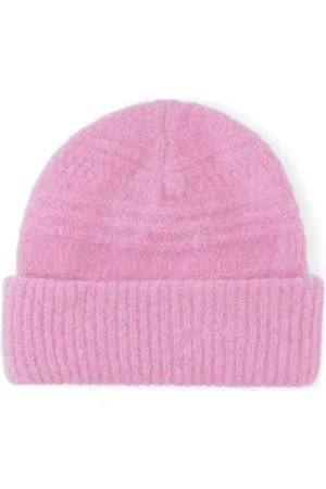 Ganni Logo-embroidered knitted beanie