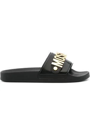 Moschino Logo-lettering slides