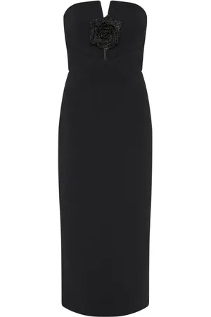 Rebecca Vallance Aubree floral-appliqu?? midi dress