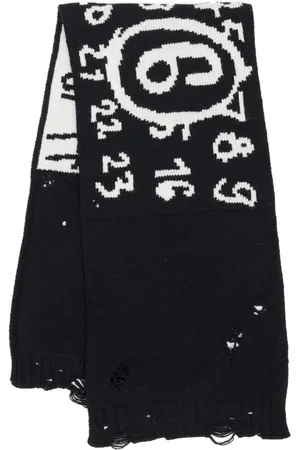 Maison Margiela Numbers-motif virgin wool scarf