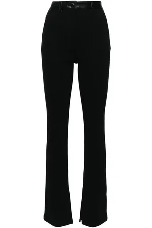 Nanushka Slim-leg fine-ribbed trousers