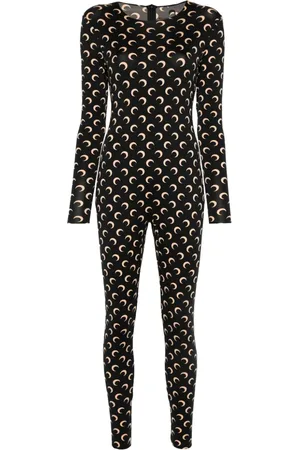 Marine Serre Moon-print jersey catsuit
