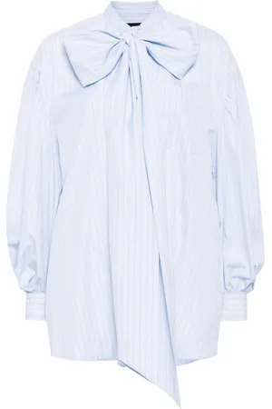 Simone Rocha Front bow puff sleeve shirt
