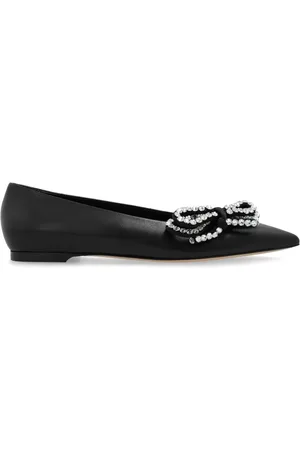 Casadei Embellished leather ballerina shoes