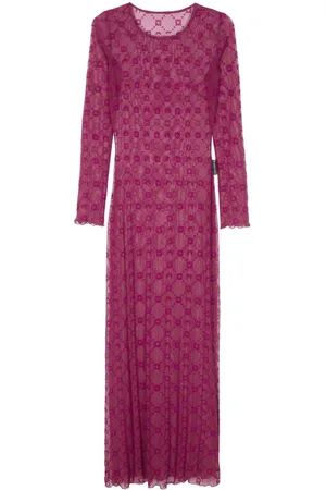 Marine Serre Moonogram mesh maxi dress