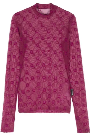 Marine Serre Moonogram mesh top