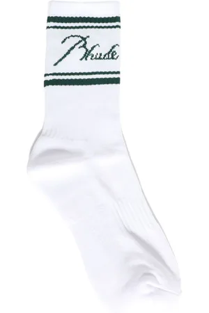 Rhude Script logo socks