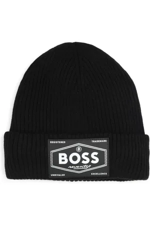 HUGO BOSS Logo-appliqu?? knitted beanie