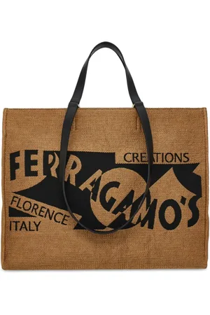Salvatore Ferragamo Large Venna logo-embroidered tote bag