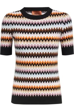 Missoni Zigzag-woven knitted top