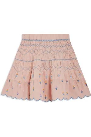 Stella McCartney Floral-embroidery cotton skirt