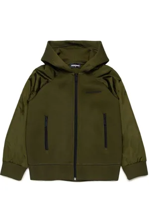 Dsquared2 Contrasting-sleeve fabric cotton jacket