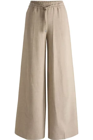 HUGO BOSS Pressed-crease palazzo trousers