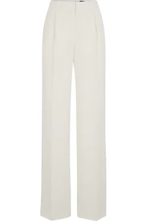 HUGO BOSS Pressed-crease tailored trousers