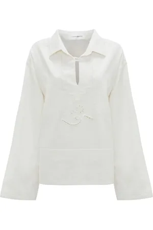 Victoria Beckham Floral-motif broderie-anglaise blouse