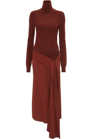 Victoria Beckham Draped-detail high-neck maxi dress