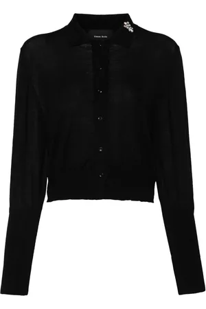 Simone Rocha Crystal-embellished polo cardigan
